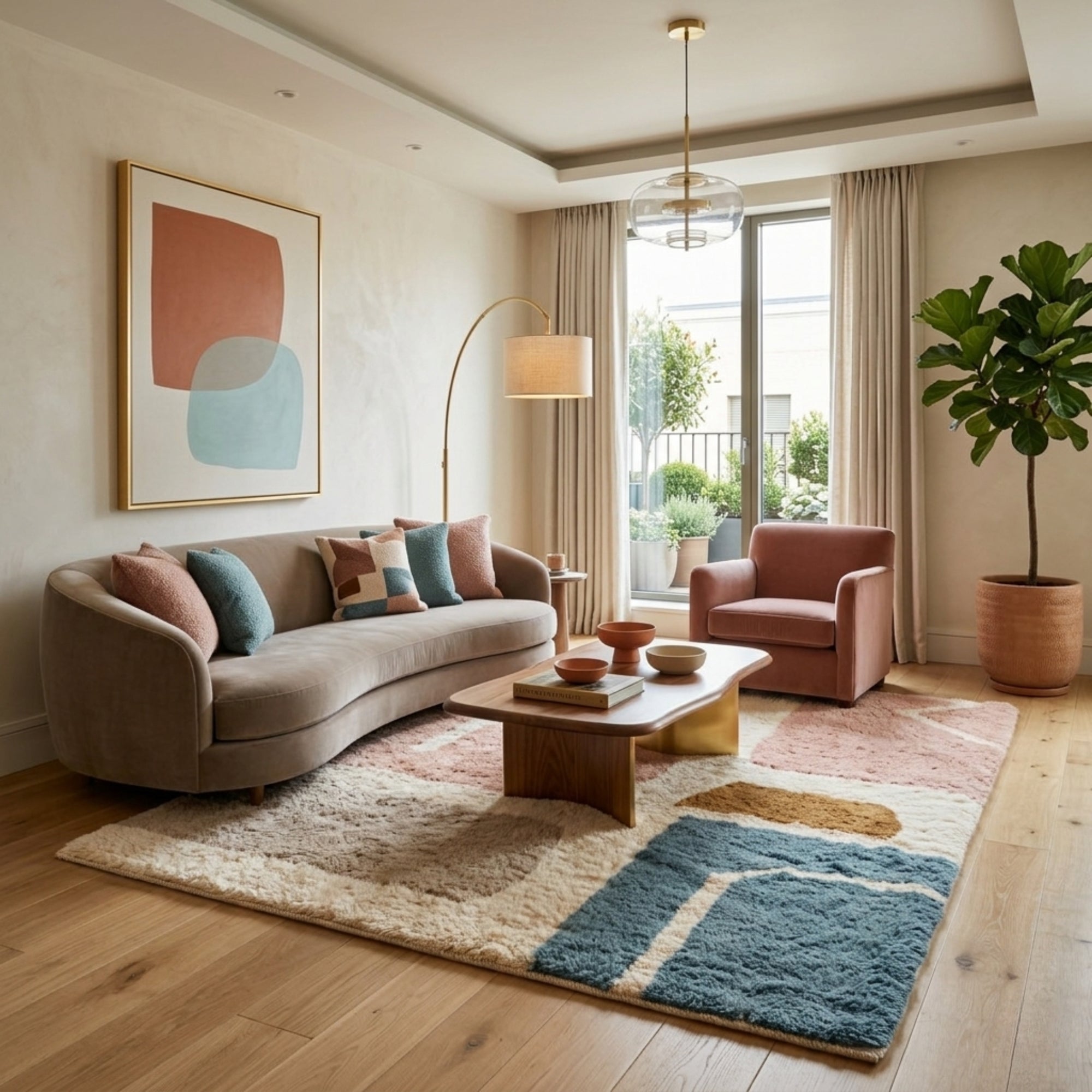 Joyful Horizon - Luxury Shag Moroccan Rug