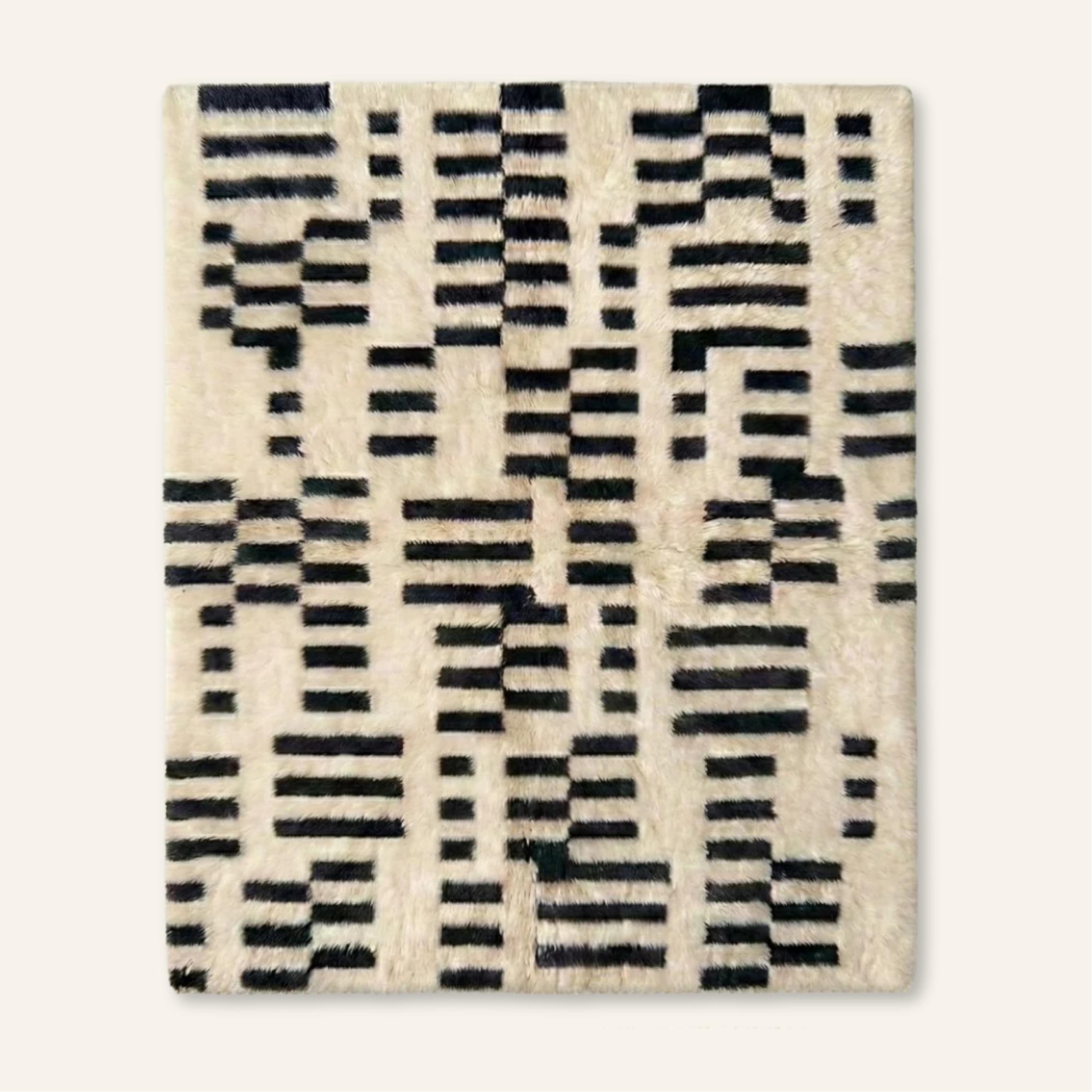 Linear Shift - Luxury Shag Moroccan Rug