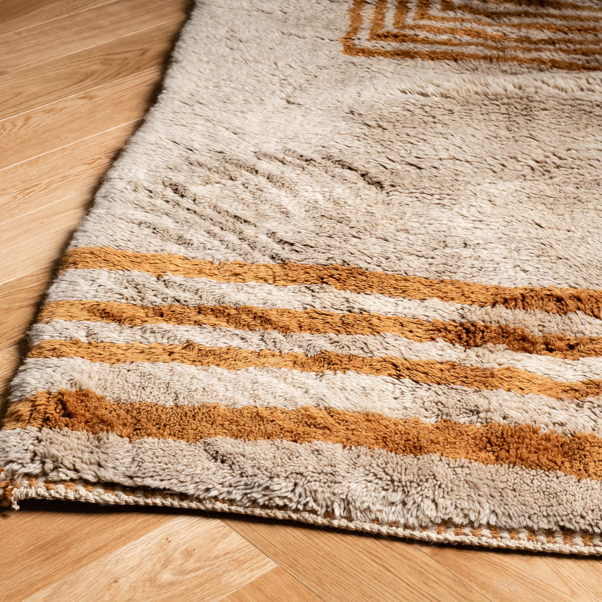 Harmony of Shapes - Luxury Shag Moroccan Rug