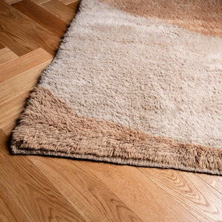 Peach Fossil - Luxury Shag Moroccan Rug