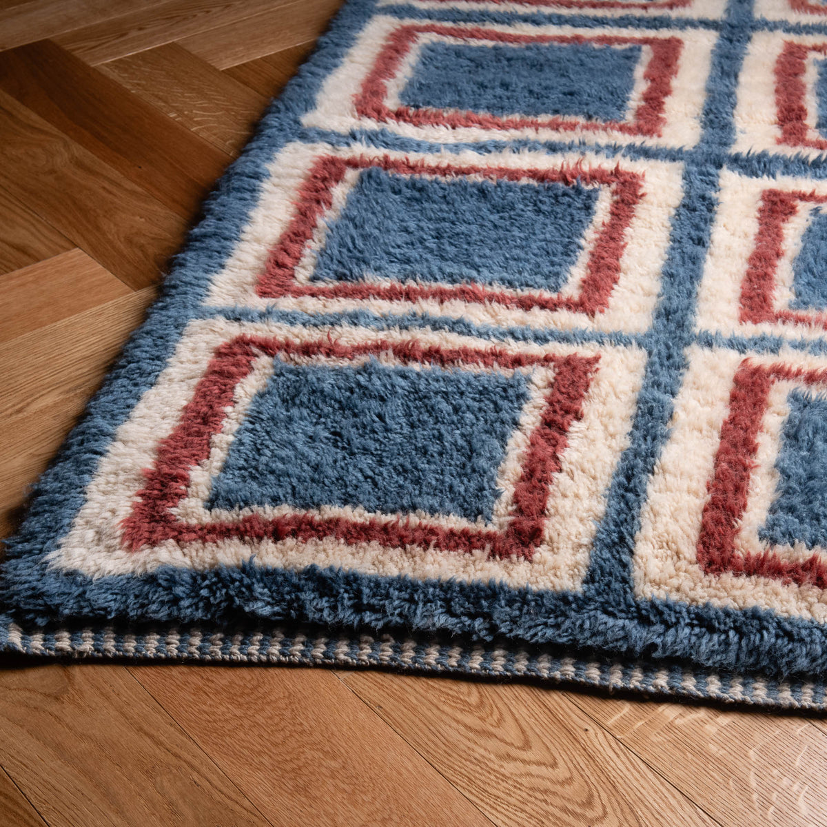 Kaleido Squares - Luxury Shag Moroccan Rug