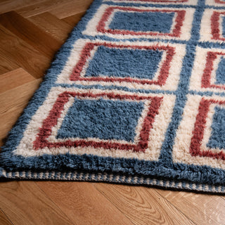 Kaleido Squares - Luxury Shag Moroccan Rug