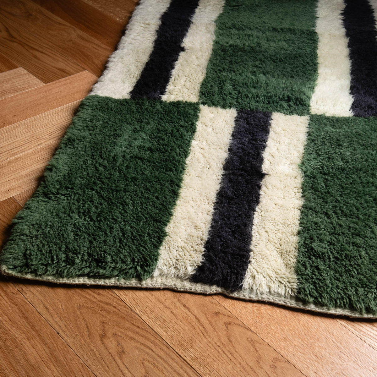 Parallel Pulse - Luxury Shag Moroccan Rug
