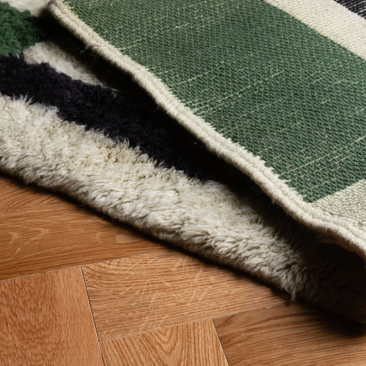 Parallel Pulse - Luxury Shag Moroccan Rug
