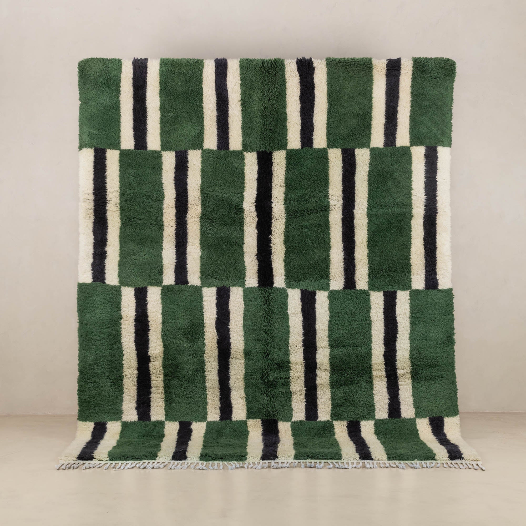Parallel Pulse - Luxury Shag Moroccan Rug