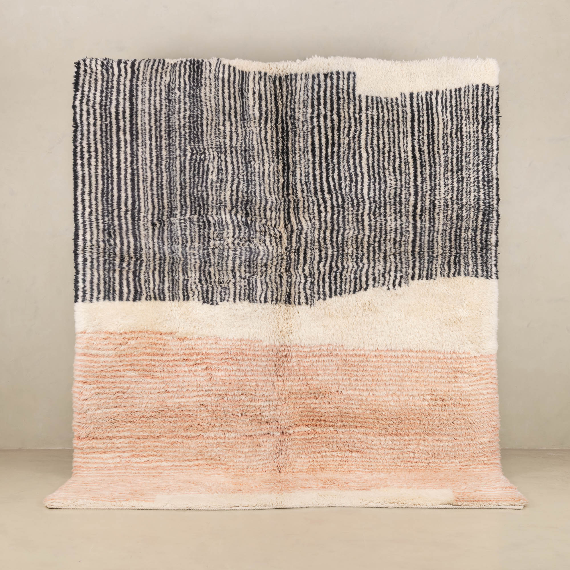 Blush Divide - Luxury Shag Moroccan Rug