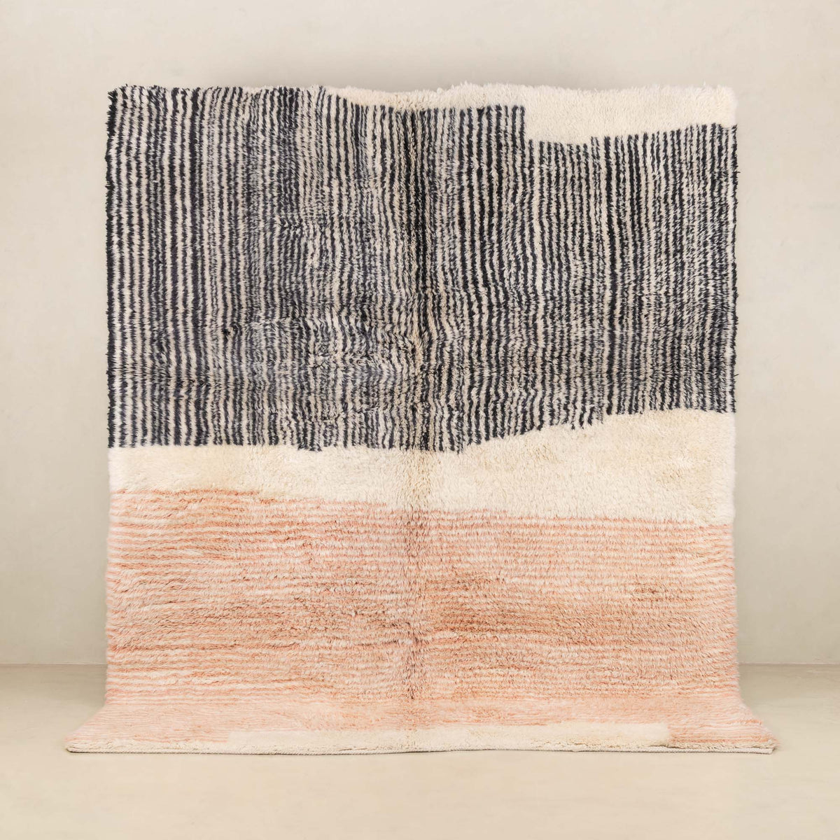 Blush Divide - Luxury Shag Moroccan Rug