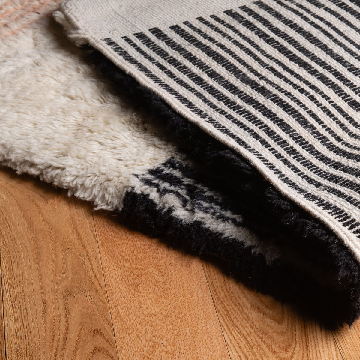 Blush Divide - Luxury Shag Moroccan Rug