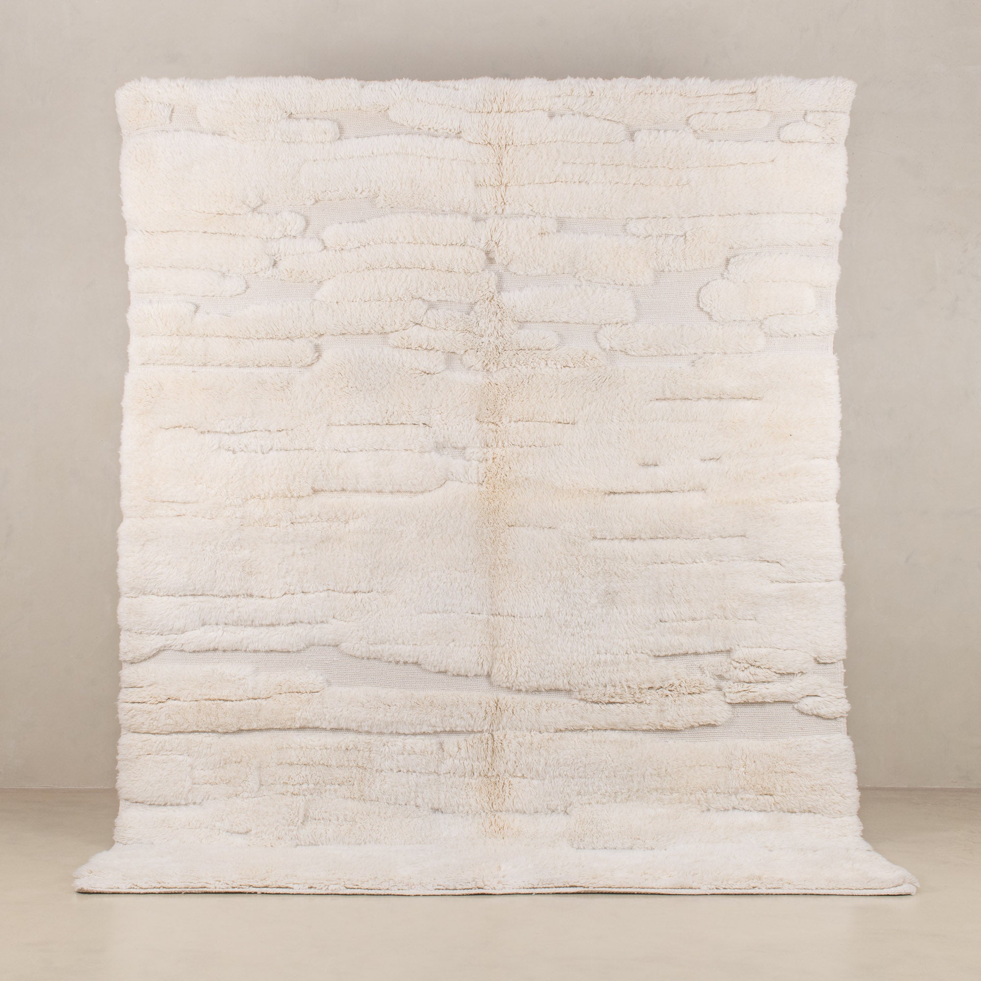 Ivory Glacier - Luxury Shag Moroccan Rug