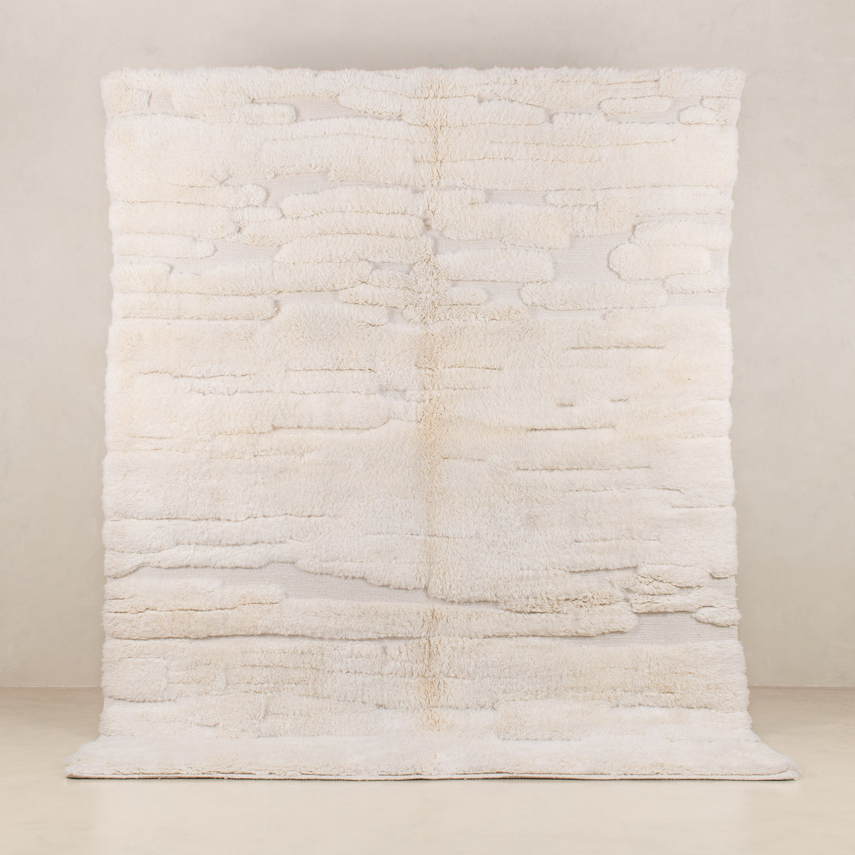 Ivory Glacier - Luxury Shag Moroccan Rug