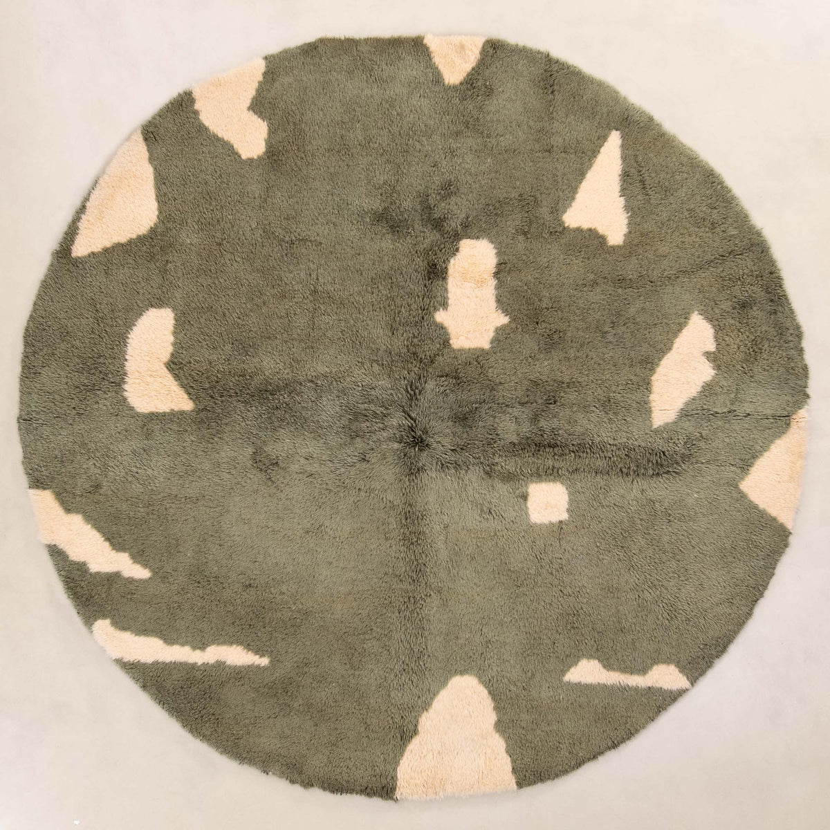 Soldier Round - Luxury Shag Moroccan Rug