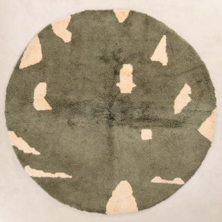 Soldier Round - Luxury Shag Moroccan Rug