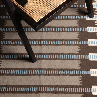 Madar Chocolate Taupe - Flatweave Moroccan rug
