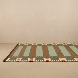 Madar Olive Green - Flatweave Moroccan rug