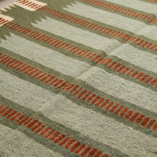 Madar Olive Green - Flatweave Moroccan rug
