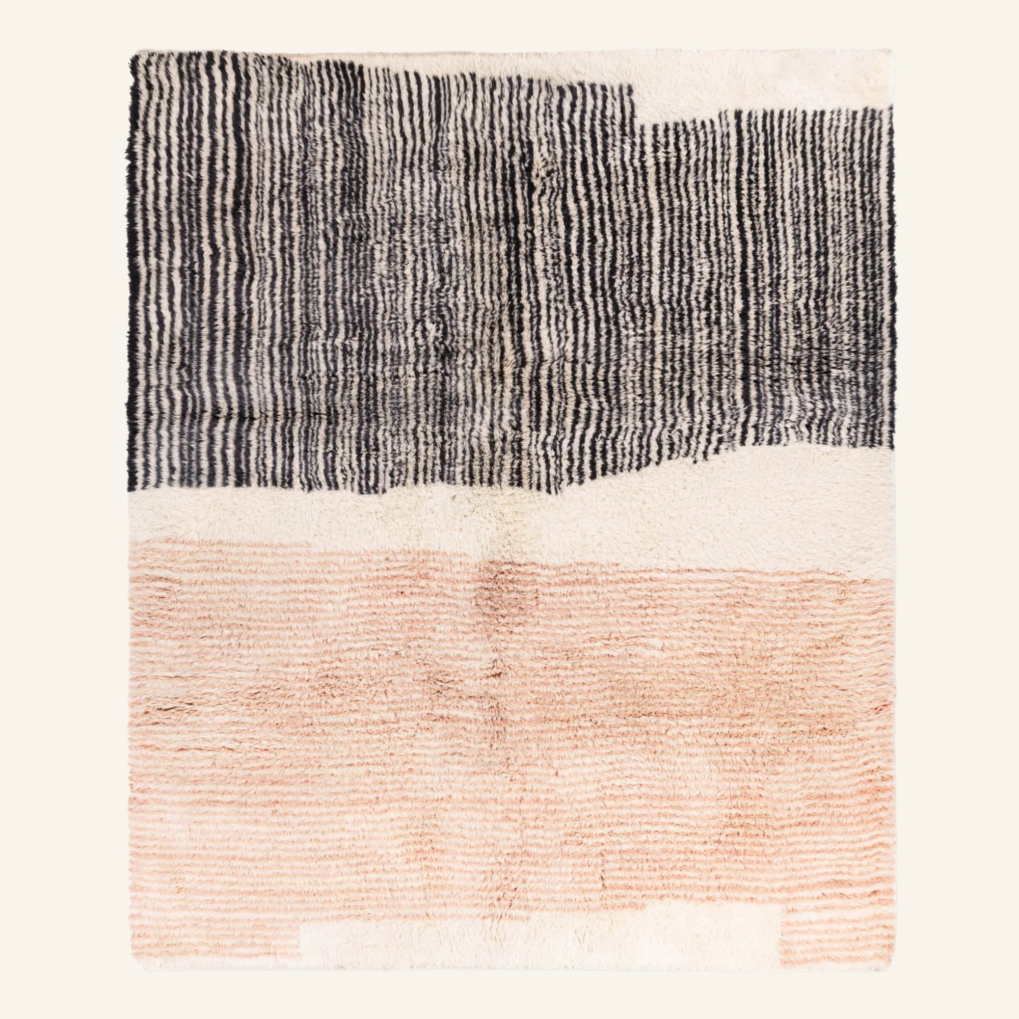 Blush Divide - Luxury Shag Moroccan Rug