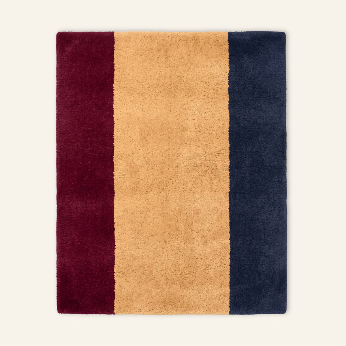 Natural Strips - Luxury Shag Moroccan Rug