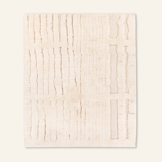 Neutral Structure - Luxury Shag Moroccan Rug