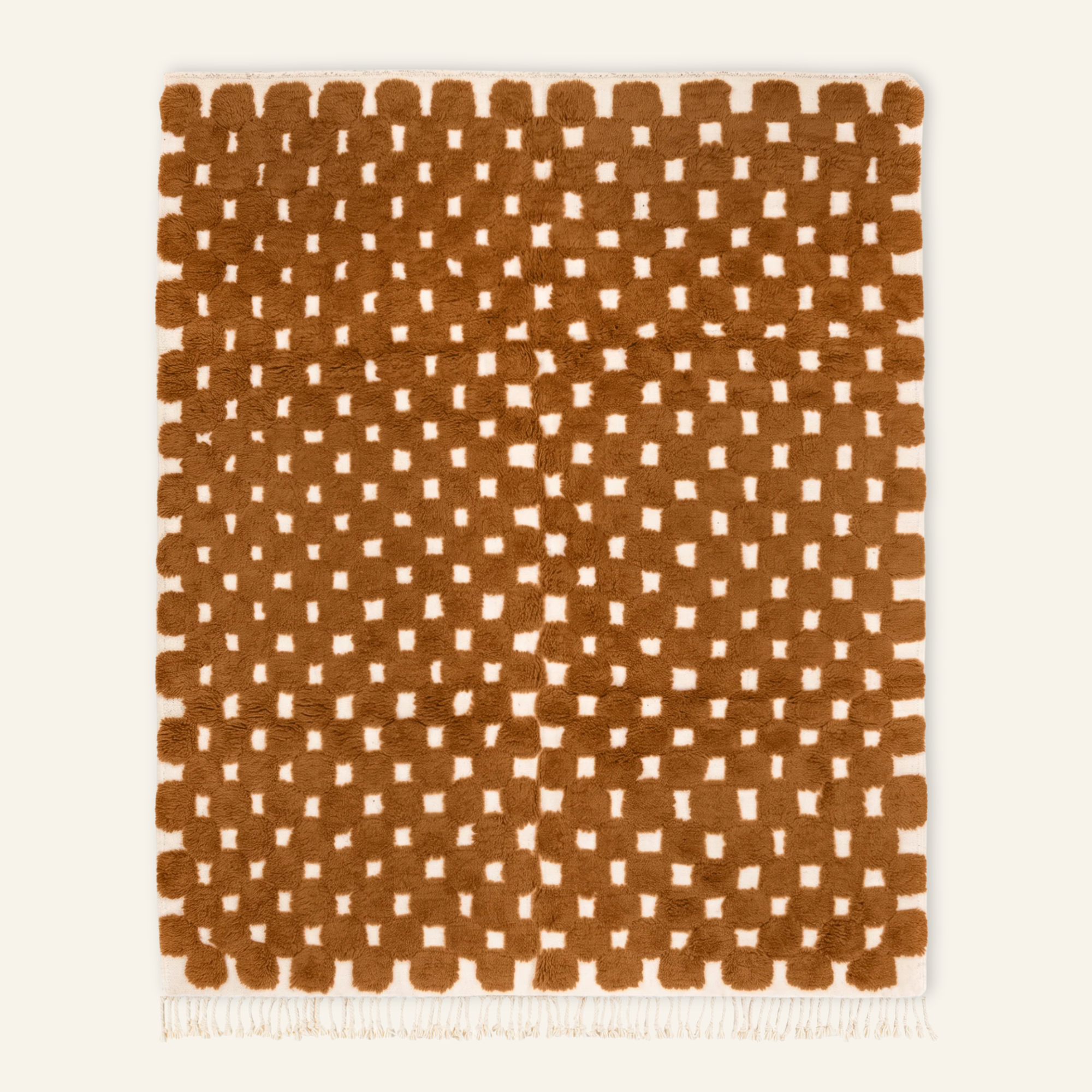 Nowara Hazel Brown - Shag Moroccan rug
