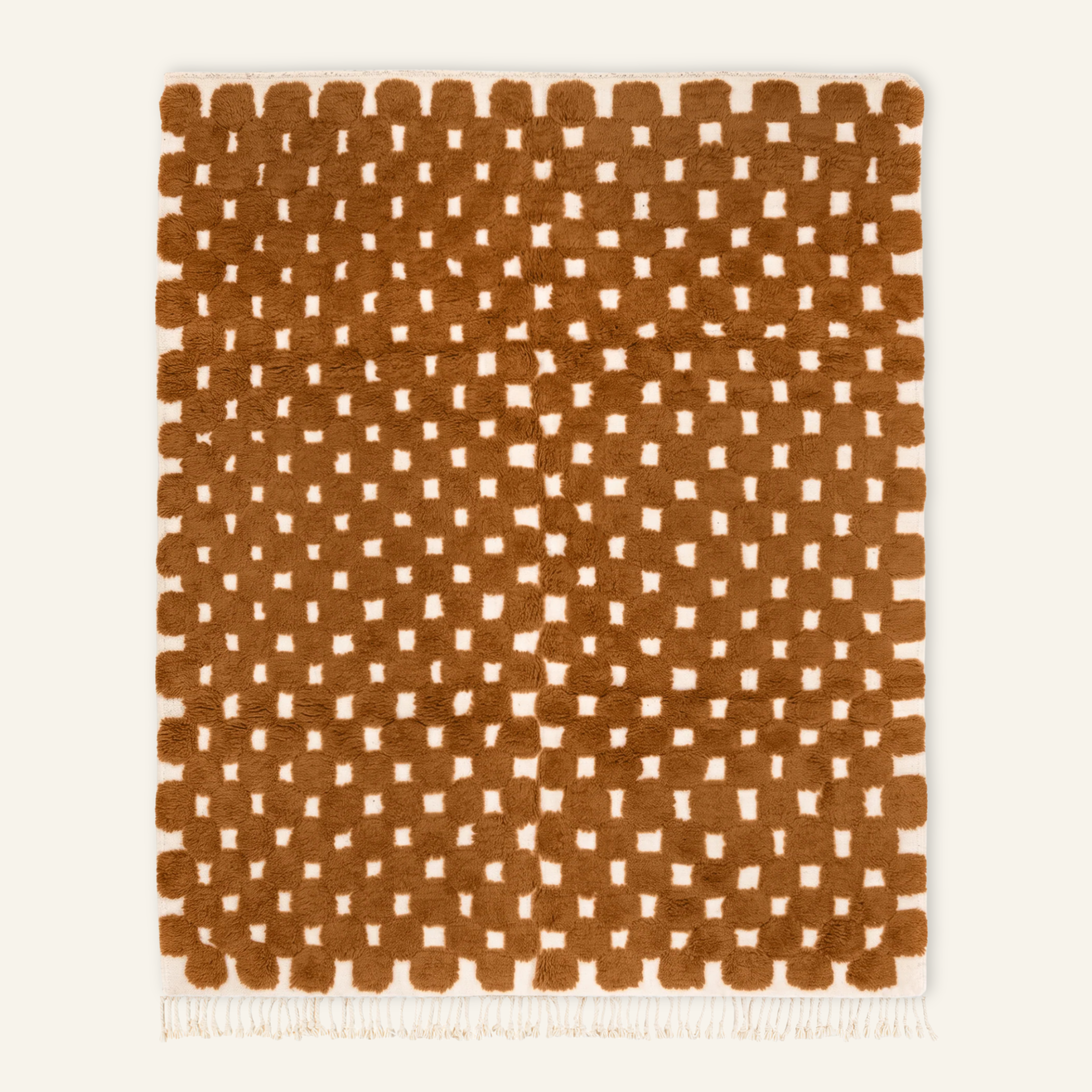 Nowara Hazel Brown - Shag Moroccan rug