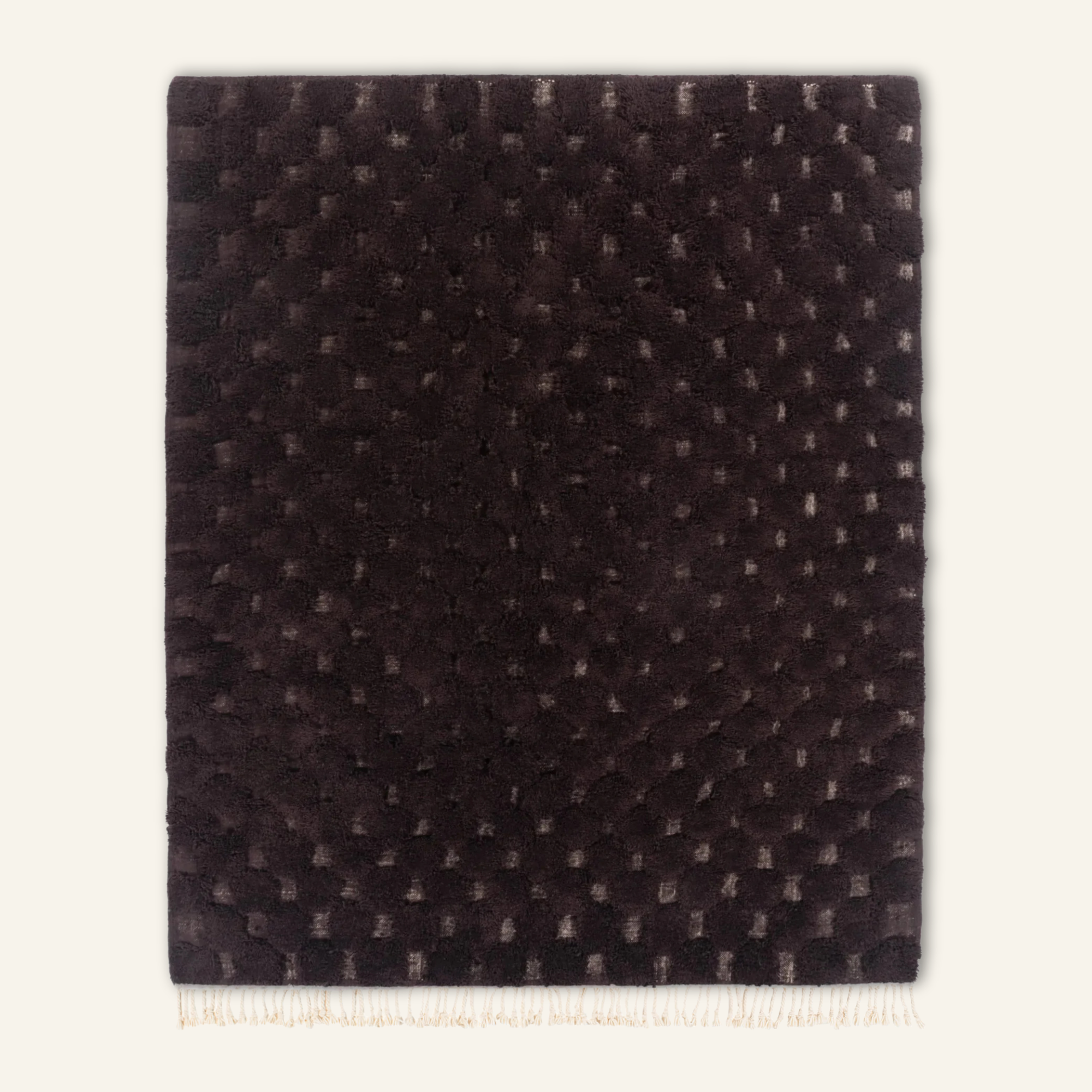 Nowara Chocolate Brown - Shag Moroccan rug