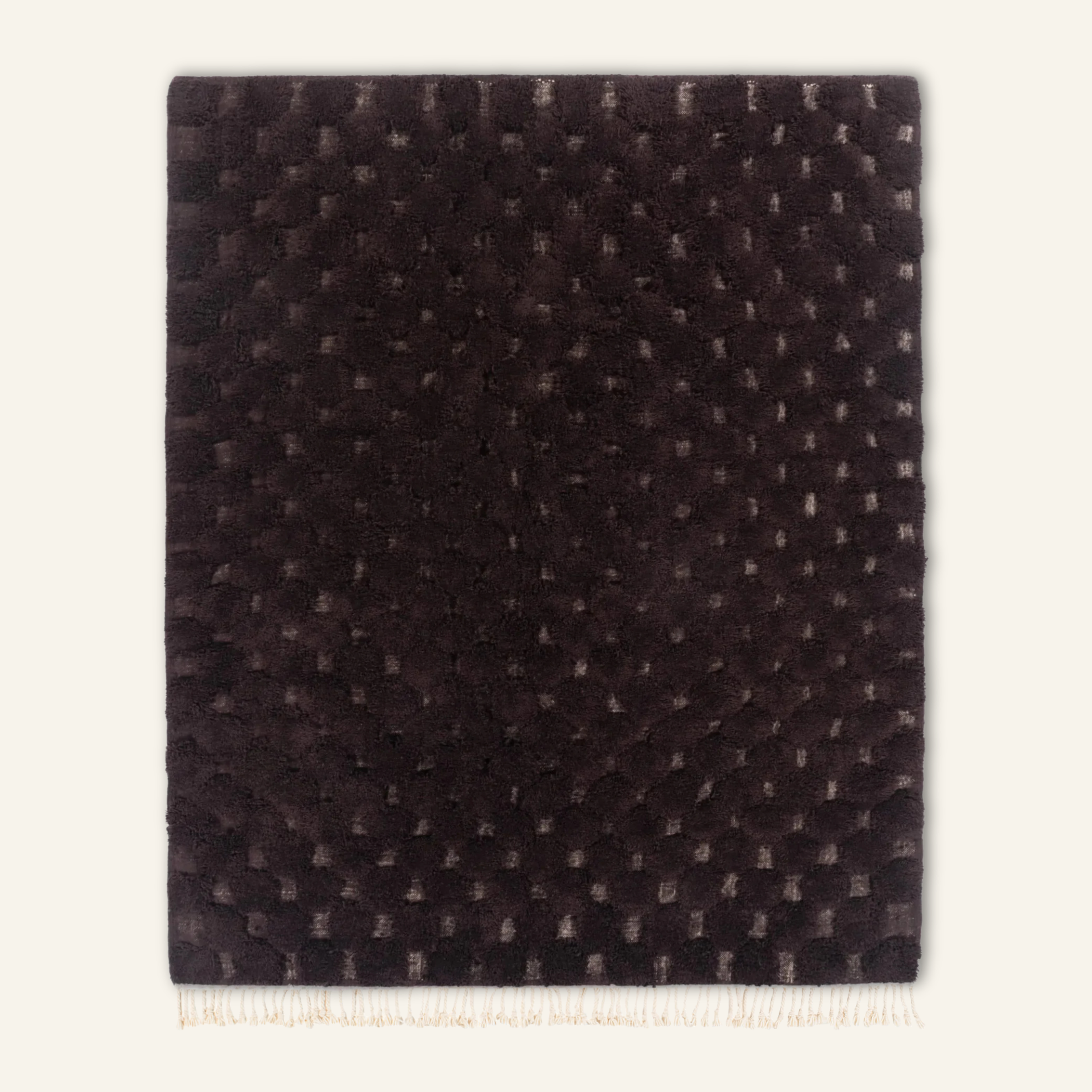 Nowara Chocolate Brown - Shag Moroccan rug