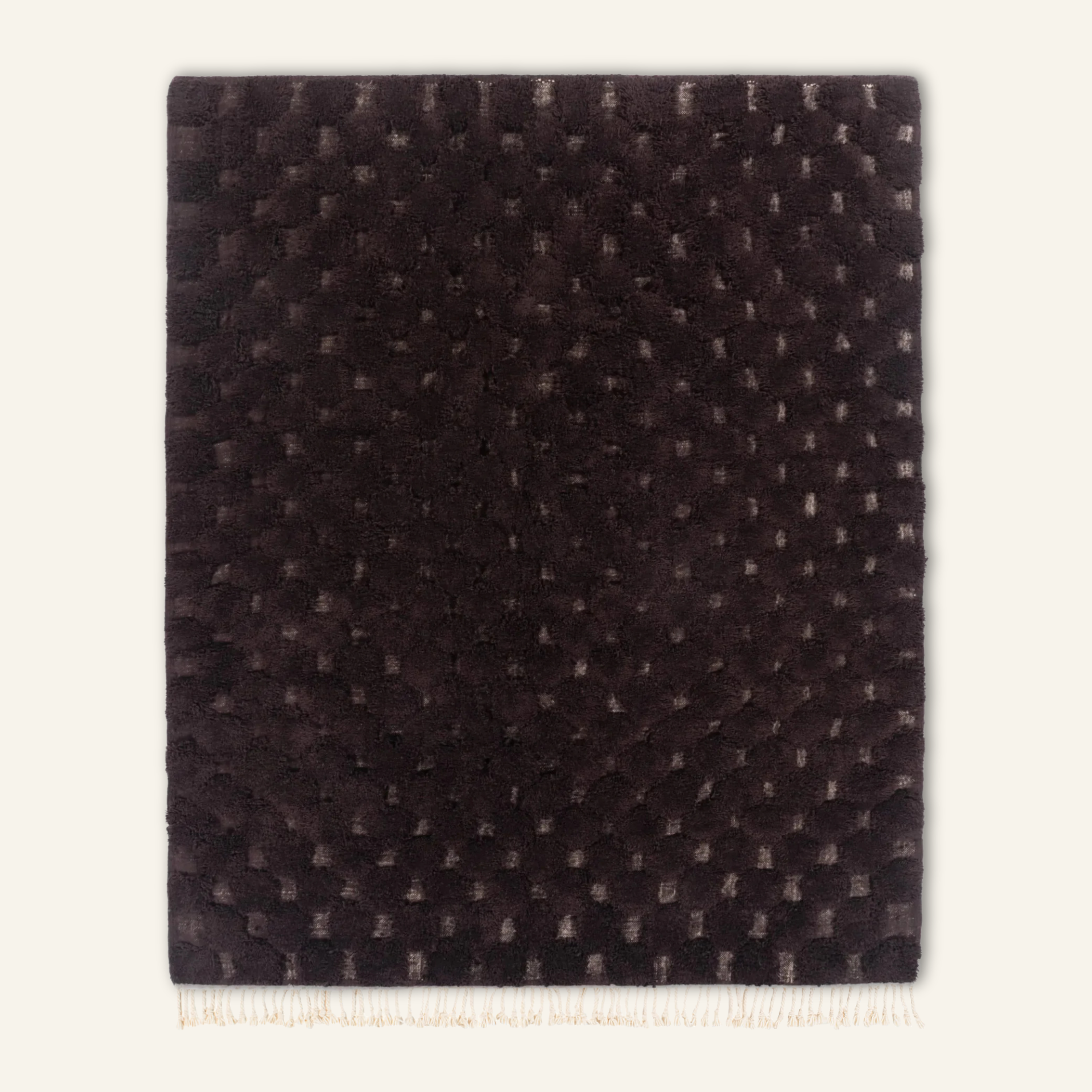 Nowara Chocolate Brown - Shag Moroccan rug