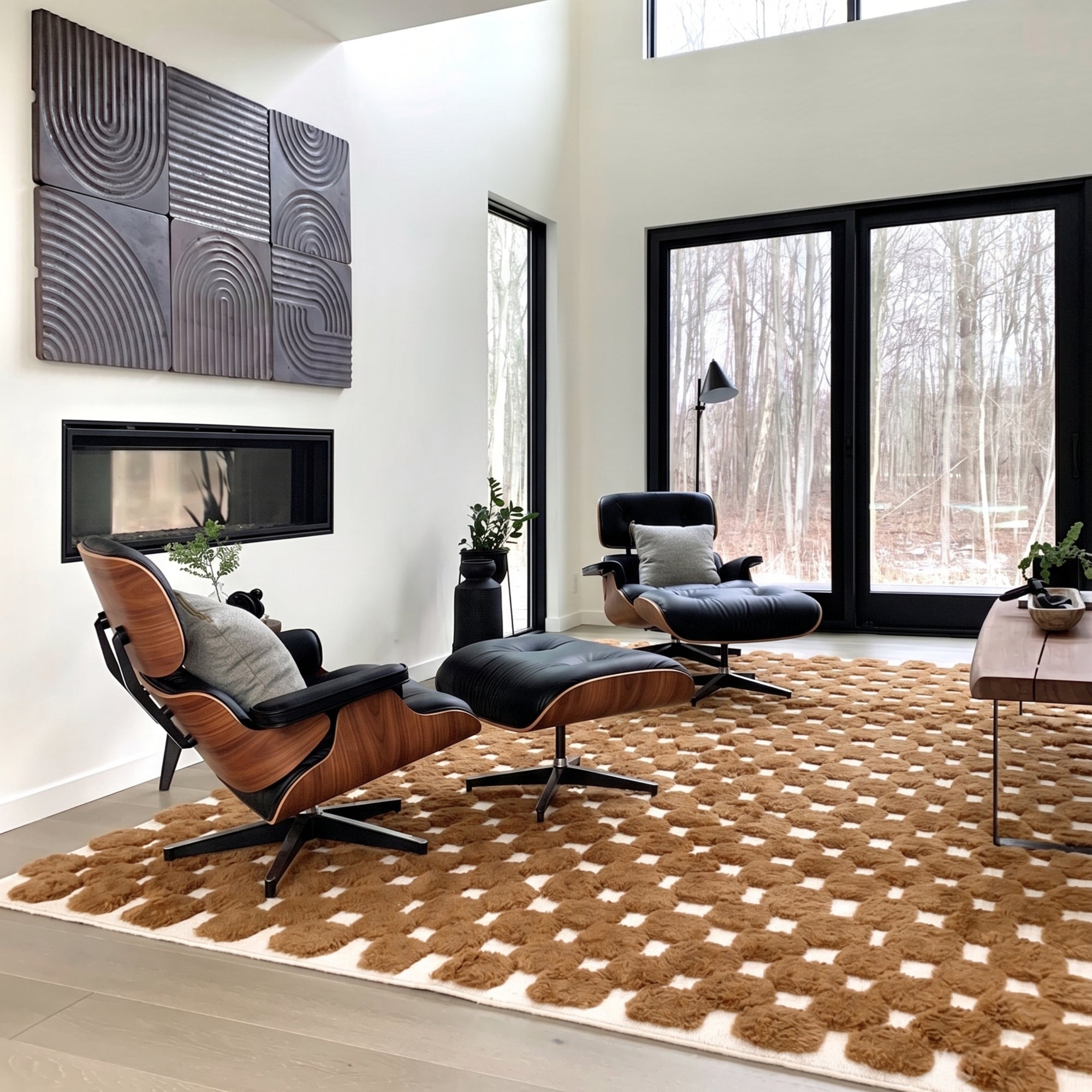 Nowara Hazel Brown - Shag Moroccan rug