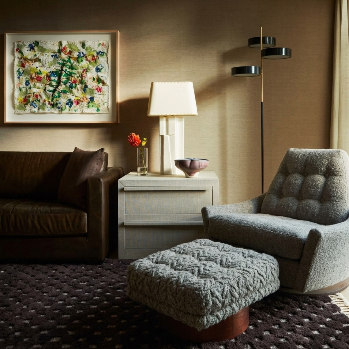 Nowara Chocolate Brown - Shag Moroccan rug