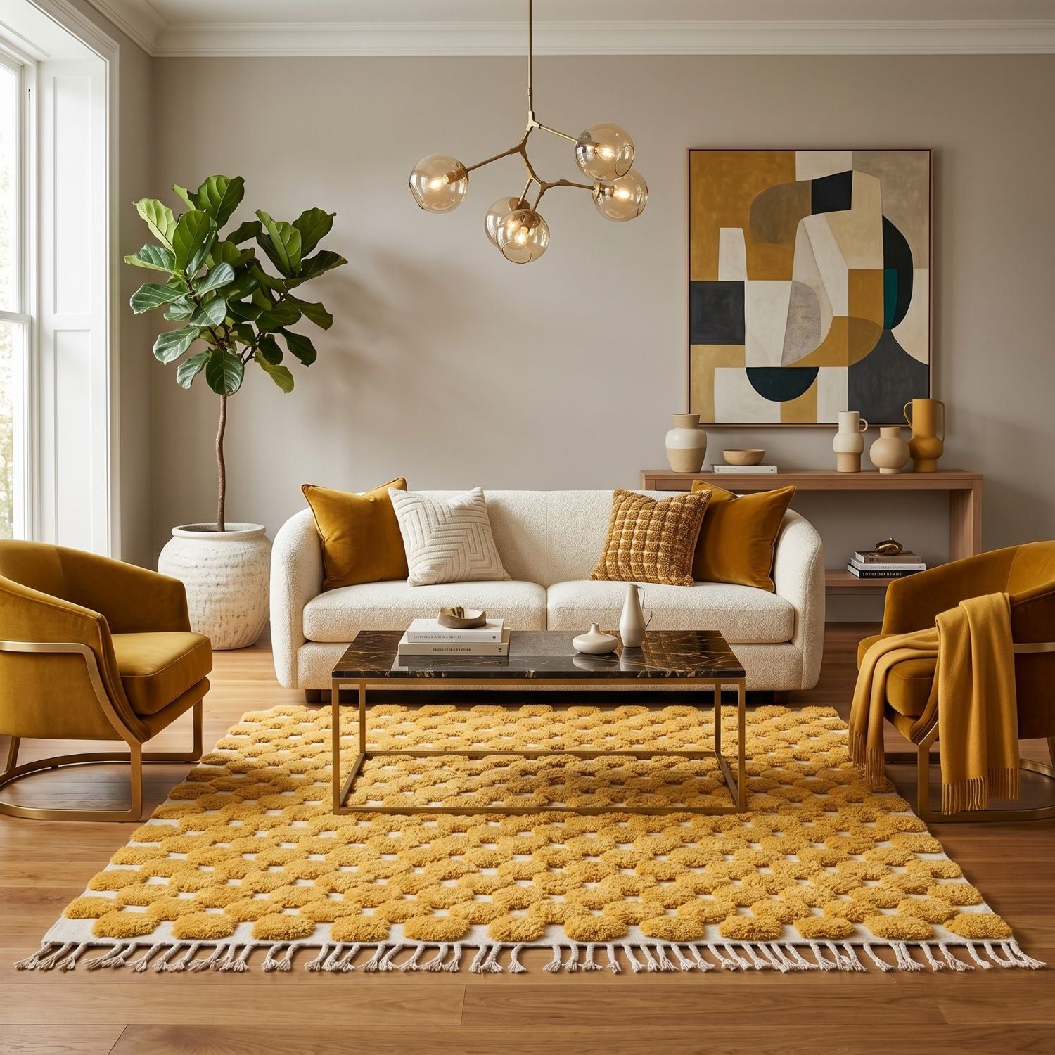 Nowara Sunlight - Shag Moroccan rug