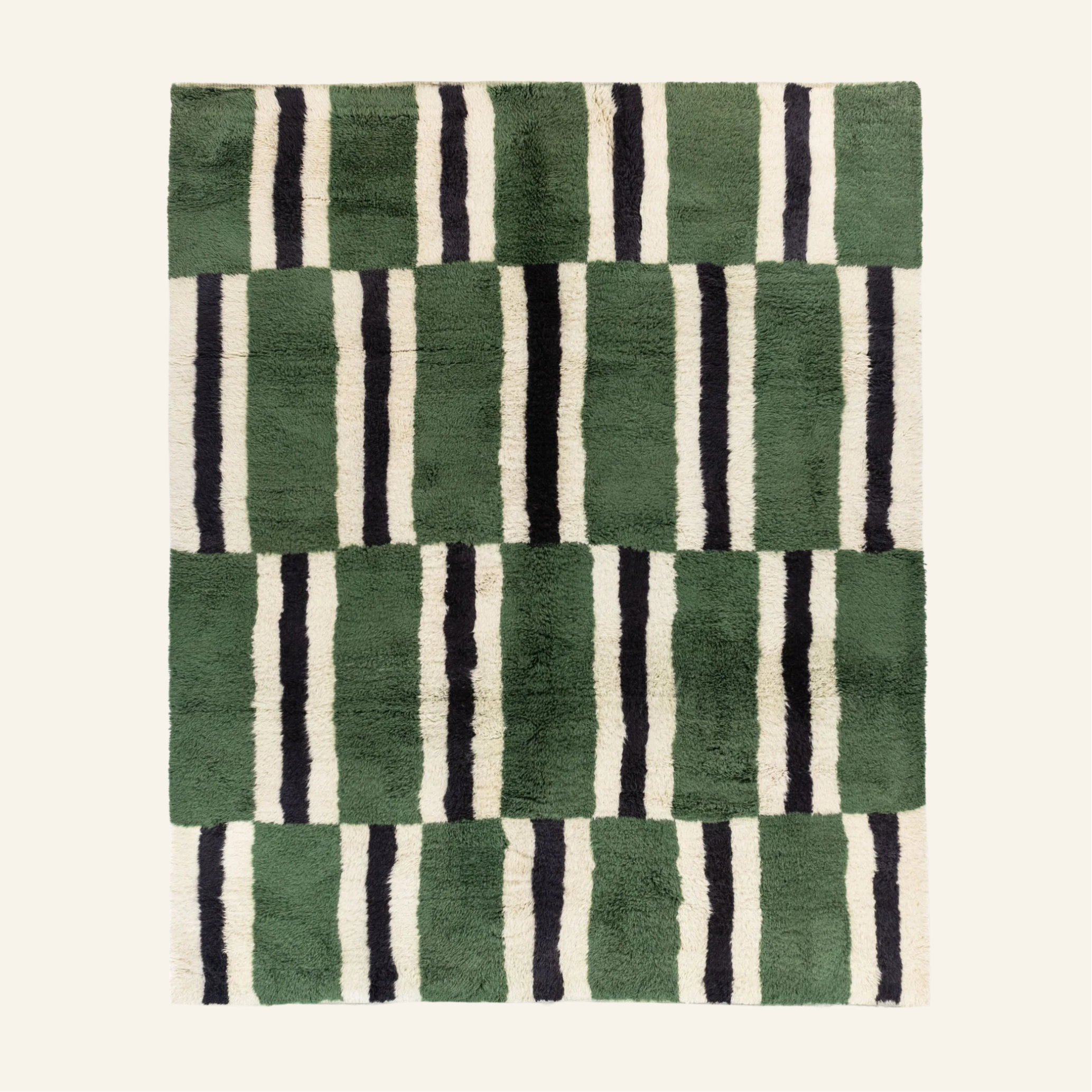 Parallel Pulse - Luxury Shag Moroccan Rug