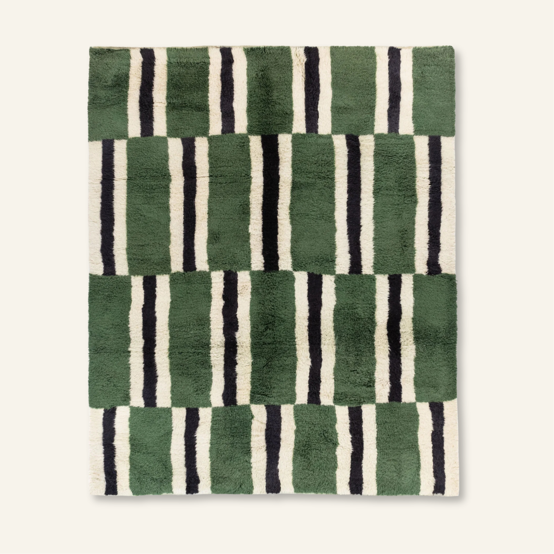 Parallel Pulse - Luxury Shag Moroccan Rug