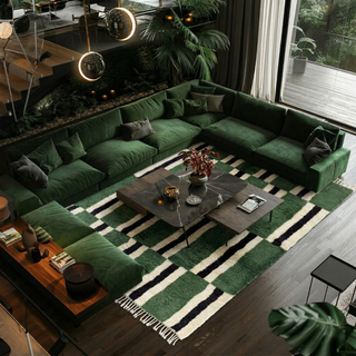 Parallel Pulse - Luxury Shag Moroccan Rug