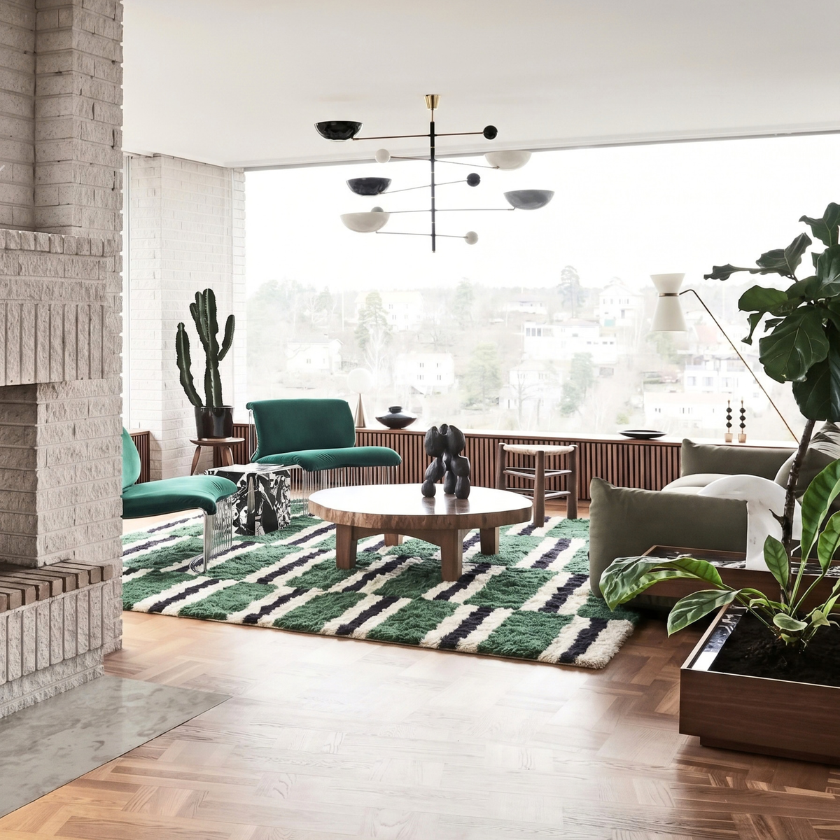 Parallel Pulse - Luxury Shag Moroccan Rug