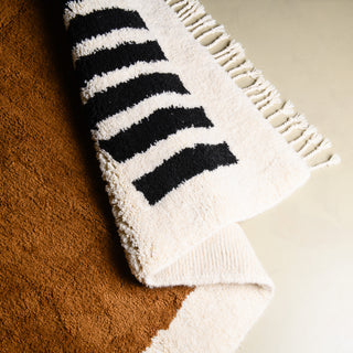 Rabab Hazel Brown - Shag Moroccan rug