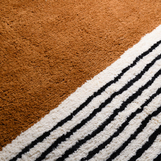Rabab Hazel Brown - Shag Moroccan rug