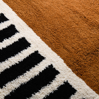 Rabab Hazel Brown - Shag Moroccan rug