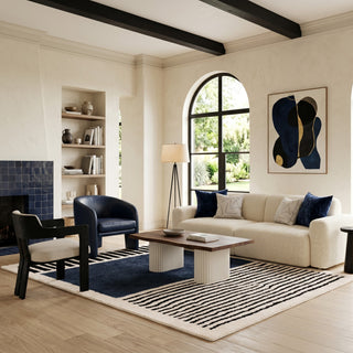 Rabab Navy Blue - Shag Moroccan rug