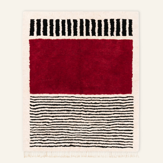 Rabab Oxblood - Shag Moroccan rug