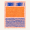 Rabab Papaya Cobalt - Shag Moroccan rug