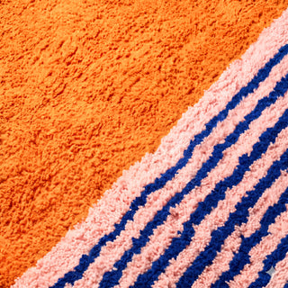 Rabab Papaya Cobalt - Shag Moroccan rug