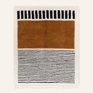 Rabab Hazel Brown - Shag Moroccan rug