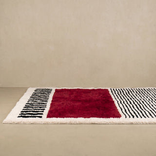Rabab Oxblood - Shag Moroccan rug