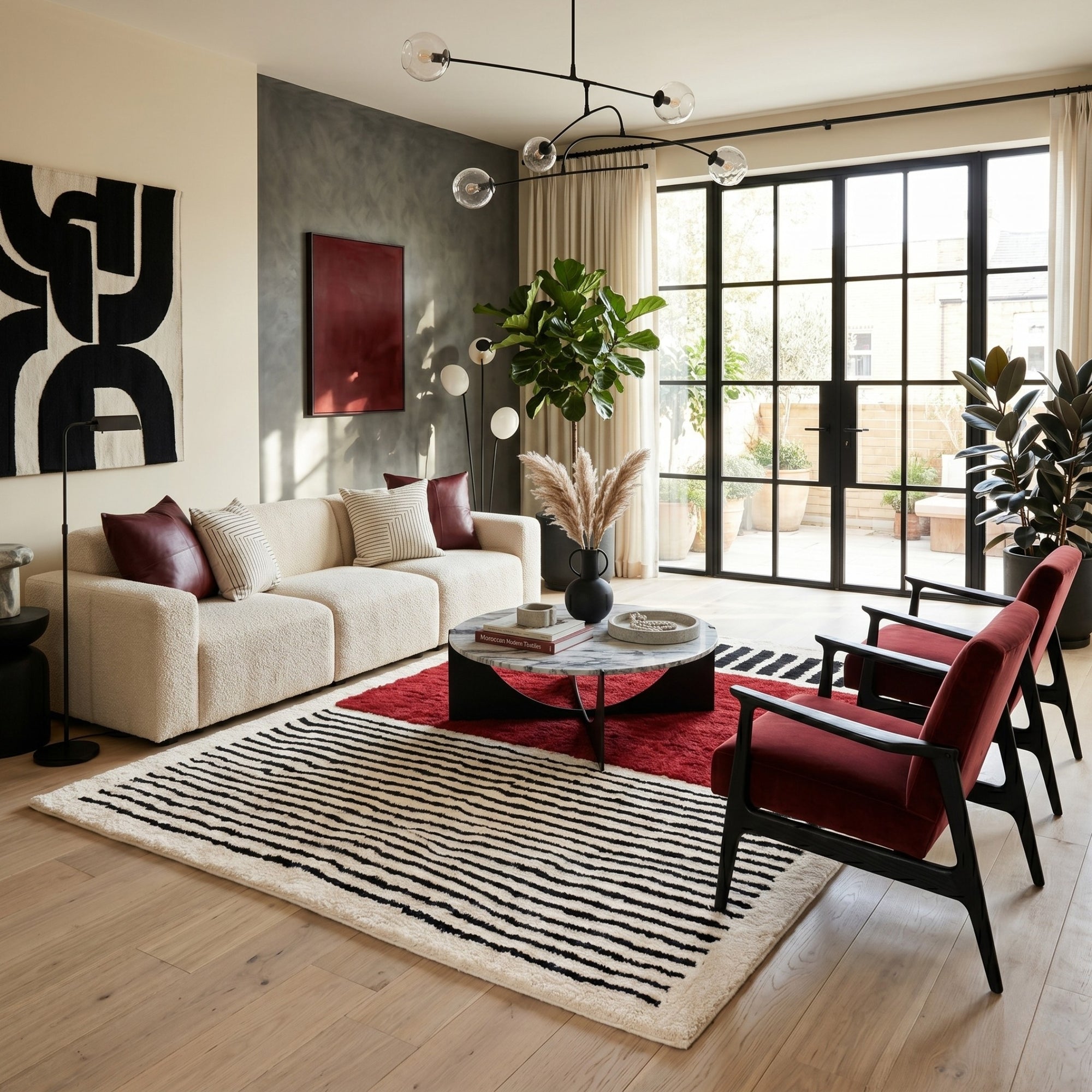 Rabab Oxblood - Shag Moroccan rug