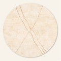 Rivers Intersection Round - Luxury Shag Moroccan Rug