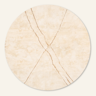 Rivers Intersection Round - Luxury Shag Moroccan Rug
