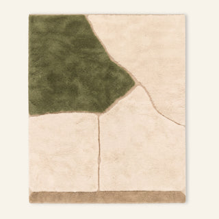 Sahara Dune. Olive, Ivory & Sand  - Luxury Shag Moroccan Rug