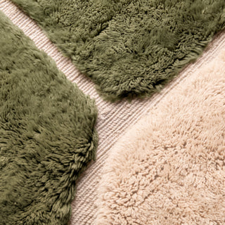 Sahara Dune. Olive, Ivory & Sand  - Luxury Shag Moroccan Rug