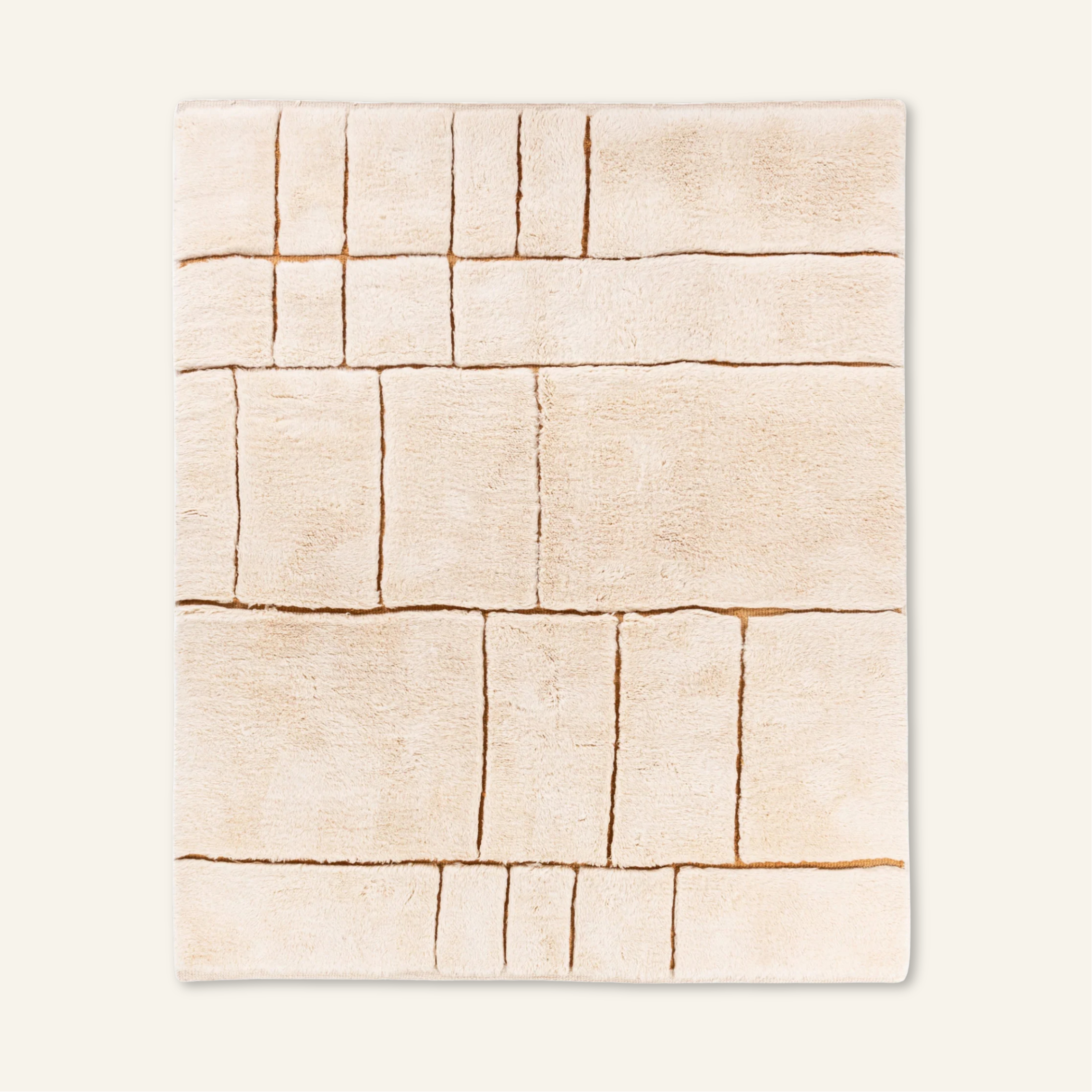 Sandstone Gride - Luxury Shag Moroccan Rug