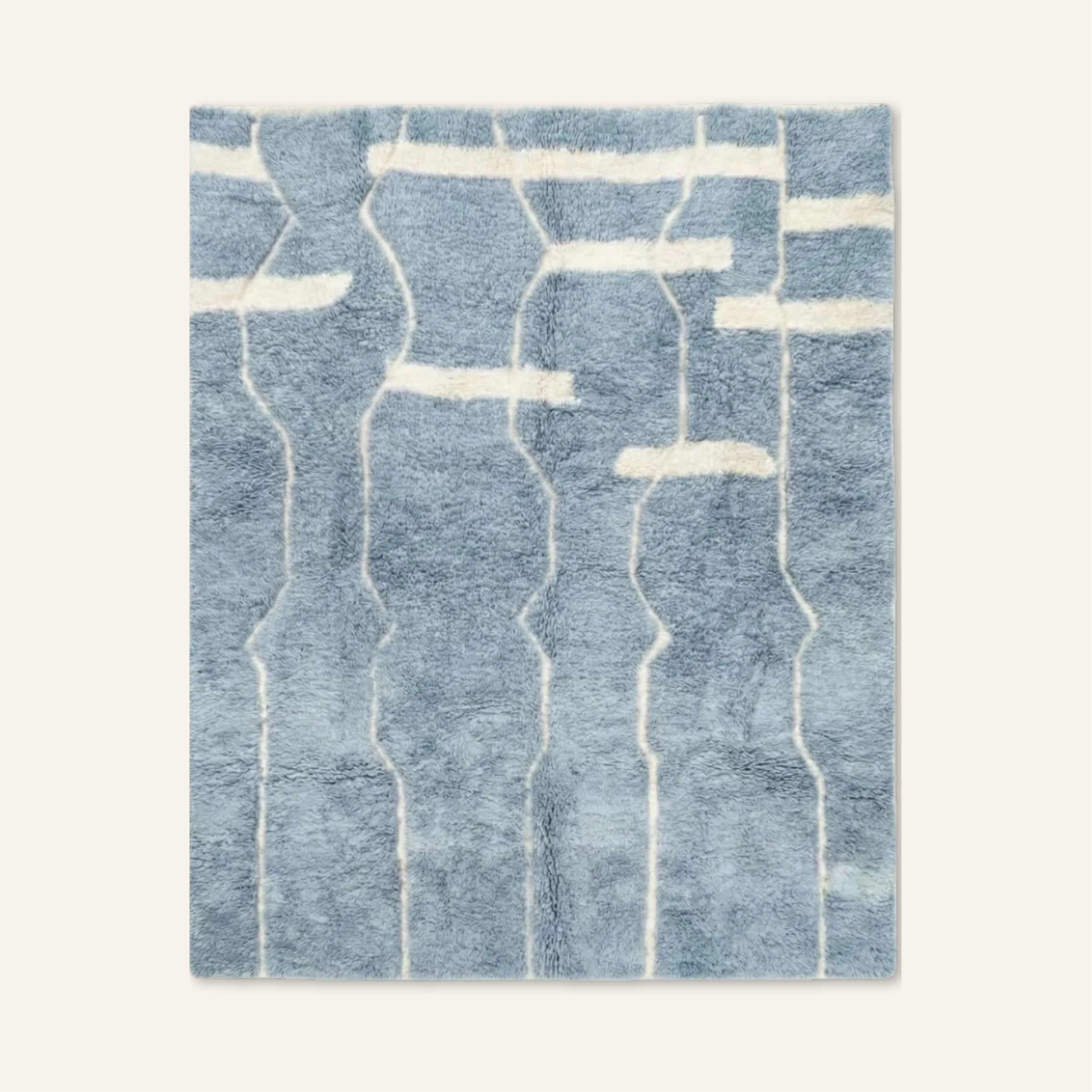 Sienna Blue - Luxury Shag Moroccan Rug